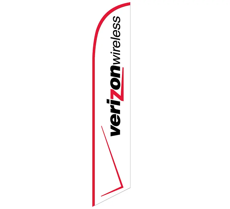 [PF-027886] Verizon Wireless White Banner Flag