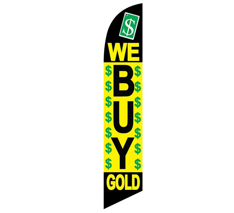 We Buy Gold Banner Flag