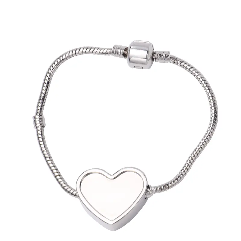 Women Elegant Plated Bracelet Heart | Sublimation blanks