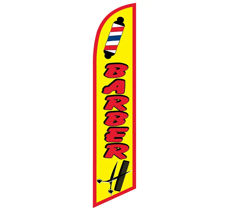 Yellow Barber Banner Flag