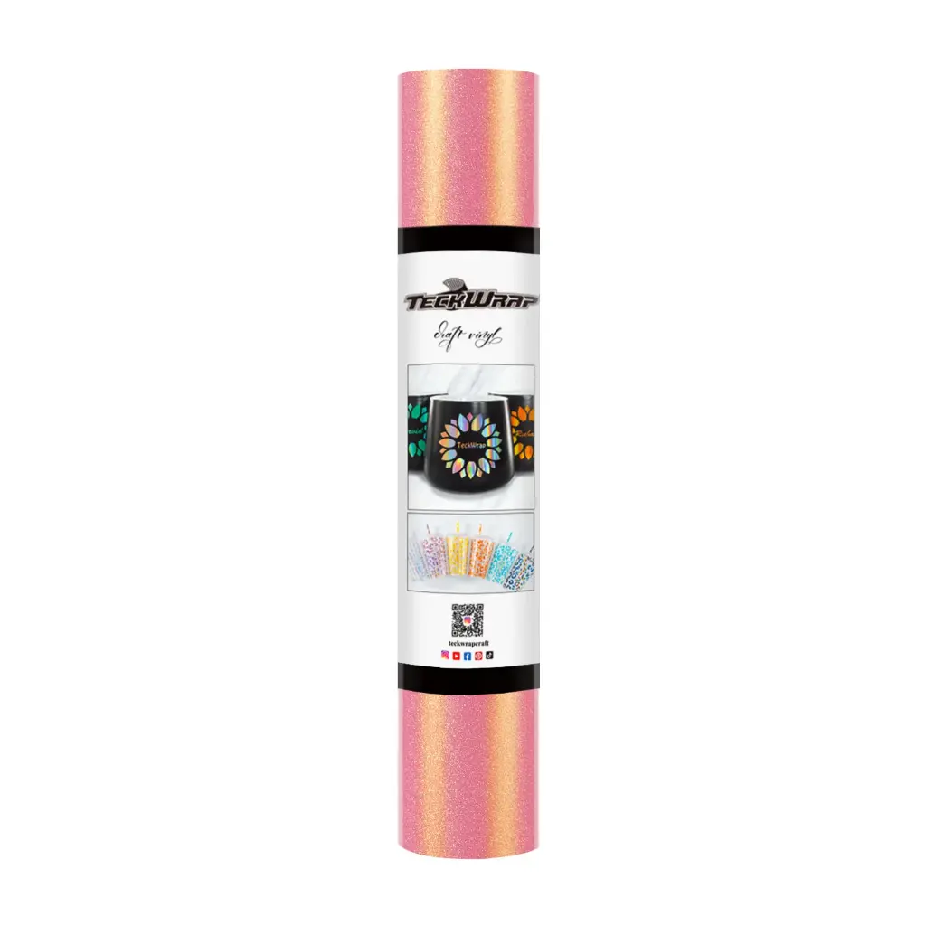 Shimmer (Gold Pink) Adhesive Craft Vinyl | TeckwrapCraft (1 Ft)