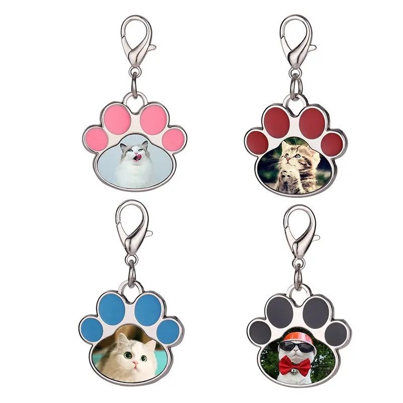[PFV-021954] Paw Shape Pet Tag | Sublimation Blanks (Negro)